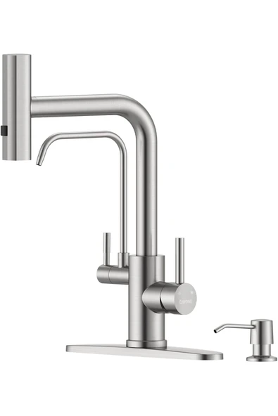 OEM Mutfak Evye Bataryası Dual Flow Su Arıtma Çıkışlı Spiralli Ve Fiskiyeli 7 Yıl Garanti Ithal Nikel - Resim 2