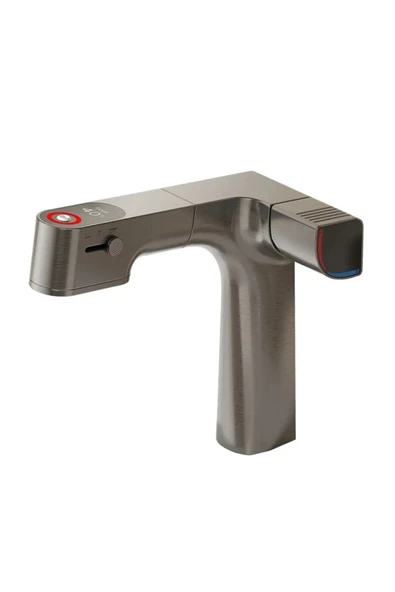 OEM Akıllı Dijital Sıcaklık Led Ekran Banyo Lavabo Bataryası Antrasit 4 Fonksiyonlu İthal 7 Yıl Garanti - Resim 4