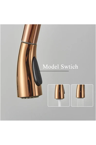 OEM Mutfak Evye Bataryası Rose Renk Tasarım Yeni Fiskiyeli Spiralli Model 7 Yıl Garantili İthal - Resim 2