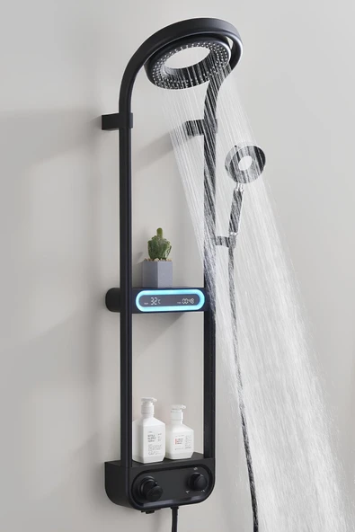 OEM Dijital Led Ekran Ve Termostatlı Robot Duş Seti Lüx Şelale Yağmur Duş Sistemi 7 Yıl Garantili İthal - Resim 8