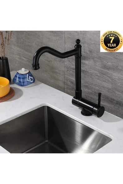 OEM Mutfak Pencere Önü Katlanır Evye Bataryası Rustik Yeni Model Mat Siyah 7 Yıl Garantili Ithal ürün görseli