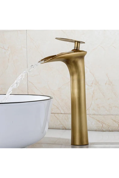 OEM Banyo Çanak Lavabo Bataryası Antik Şelale Renk Yeni Model 7 Yıl Garantili Ithal - Resim 4