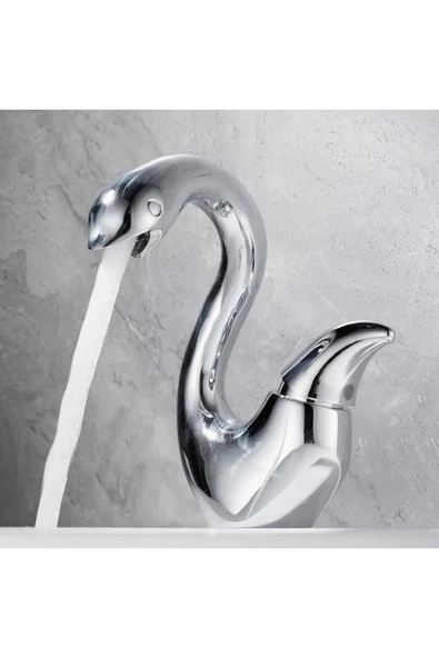 OEM Banyo Lavabo Bataryası Kuğu Model Krom Renk Yeni Ürün Ithal 7 Yıl Garantili İthal - Resim 5