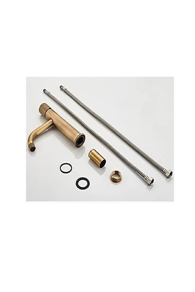 OEM Banyo Çanak Lavabo Bataryası Antik Renk Yeni Model 7 Yıl Garantili Ithal - Resim 6