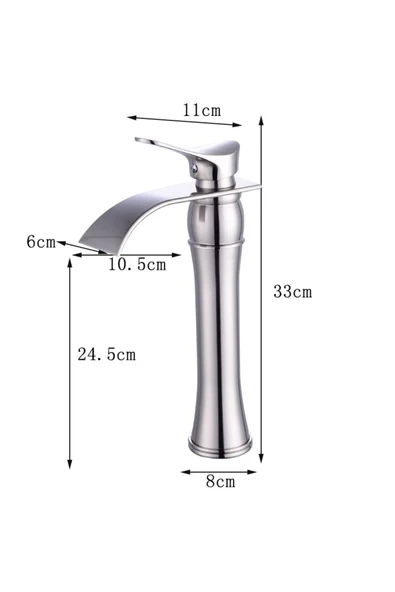 OEM Banyo Çanak Lavabo Bataryası Mat Krom Nikel Yeni Model 5 Yıl Garantili - Resim 3