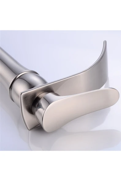 OEM Banyo Çanak Lavabo Bataryası Mat Krom Nikel Yeni Model 5 Yıl Garantili - Resim 4