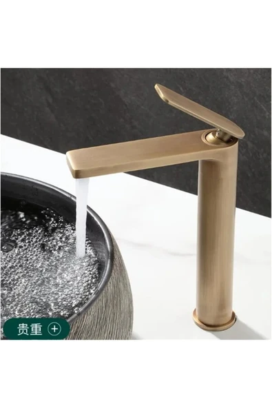 OEM Banyo Çanak Lavabo Bataryası Antik Renk Yeni Tasarım Şelale Model 7 Yıl Garantili Ithal ürün görseli