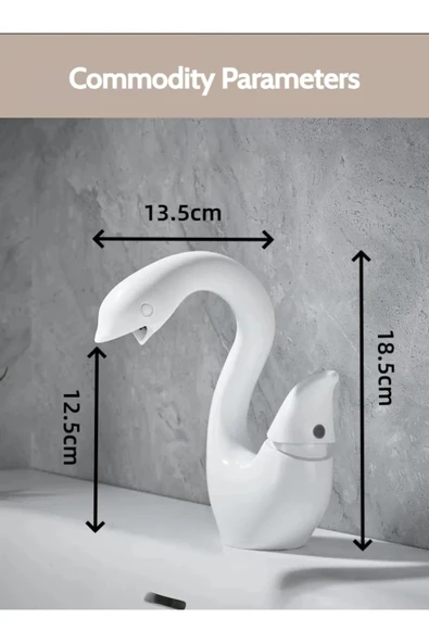 OEM Banyo Lavabo Bataryası Kuğu Model Beyaz Renk Yeni Ürün Ithal 7 Yıl Garantili İthal - Resim 3