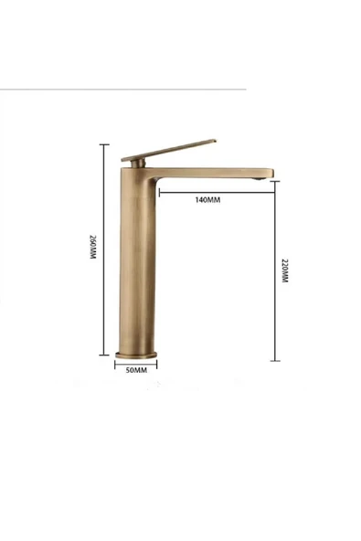 OEM Banyo Çanak Lavabo Bataryası Antik Renk Yeni Tasarım Şelale Model 7 Yıl Garantili Ithal - Resim 5