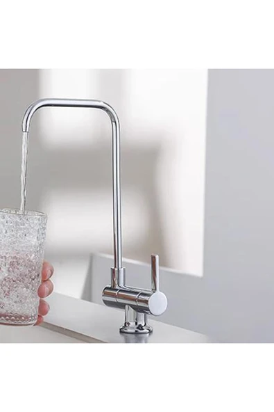 OEM Su Arıtma Musluğu Katlanır Ankastre Yeni Model Mat Krom Nikel Ithal 7 Yıl Garantili ürün görseli