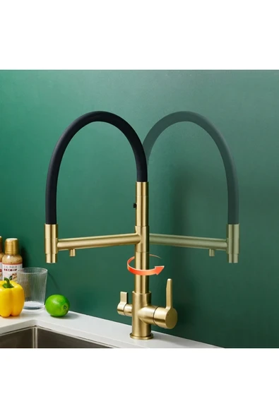 OEM Mutfak Evye Bataryası Dual Flow Su Arıtma Çıkışlı Mıknatızlı Spiral 2 Akış Mod 7 Yıl Garantili Ithal - Resim 4