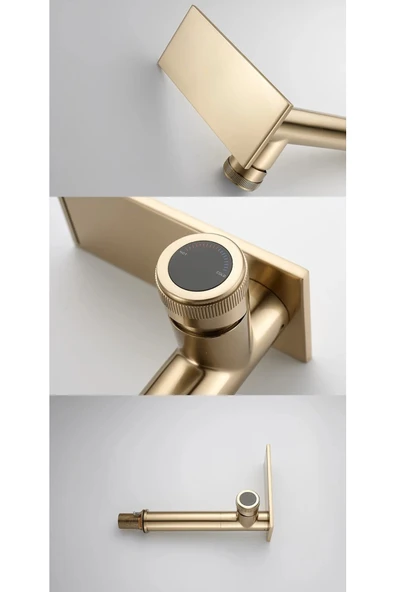 OEM Banyo Çanak Lavabo Bataryası Mat Gold Renk Yeni Model 7 Yıl Garantili Ithal - Resim 2