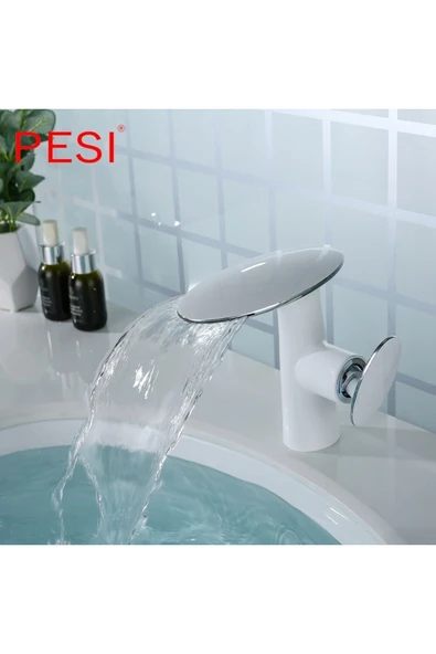 OEM Banyo Lavabo Bataryası Beyaz Şelale Modeli Yeni Tasarım Ürünü 5 Yıl Garantili Yeni Mode - 3