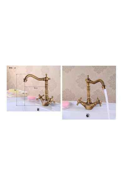 OEM Mutfak Evye Banyo Lavabo Bataryası Antik Tasarım - Resim 5