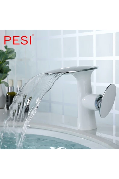 OEM Banyo Lavabo Bataryası Beyaz Şelale Modeli Yeni Tasarım Ürünü 5 Yıl Garantili Yeni Mode - 5