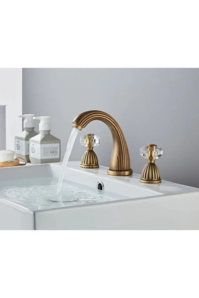 OEM Banyo Lavabo Bataryası Ankastre Antik 3'Lü Set Yeni 5 Yıl Garantili ürün görseli