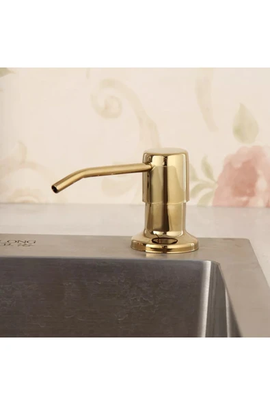 OEM Ankastre Sıvı Sabunluk Gold Mutfak Eviye Ve Banyo Lavabo Uyumlu Ithal 7 Yıl Garantili 500Ml - 2