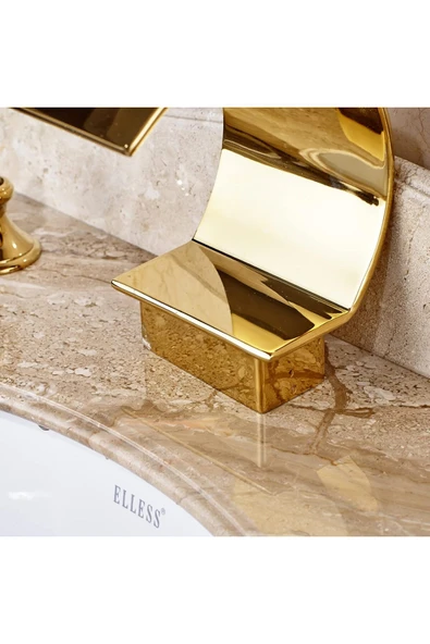 OEM Banyo Lavabo Küvet Jakuzi Bataryası Ankastre Gold Altın Dore Yeni Şelale 7 Yıl Garantili - Resim 7