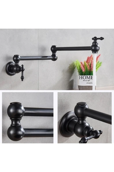 OEM Mutfak Ocak Üstü Musluk Pot Yeni Model Mat Siyah Ithal 7 Yıl Garantili - Resim 2