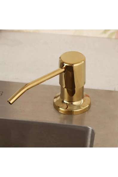 OEM Ankastre Sıvı Sabunluk Gold Mutfak Eviye Ve Banyo Lavabo Uyumlu Ithal 7 Yıl Garantili 500Ml - 3