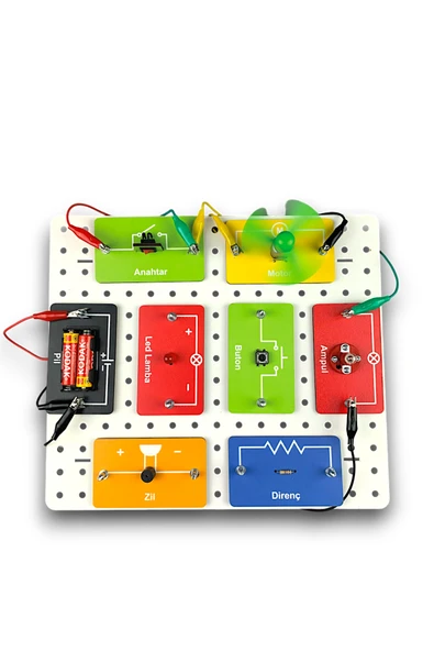 Lapin Deney Atölyesi Mıknatıslı Devreler - Blok Devreler - Temel Elektrik Bilgileri Uygulamalı Eğitim Seti - 1