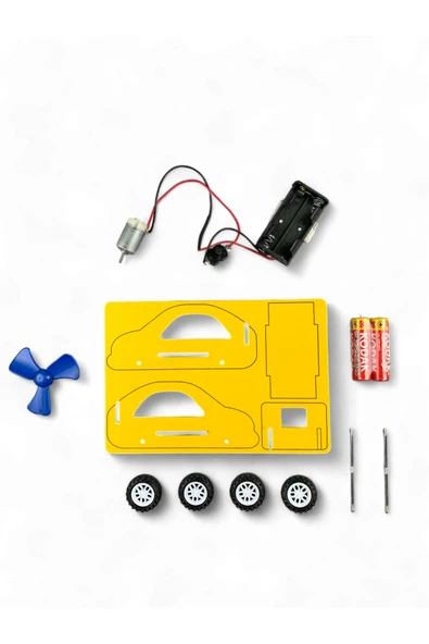 Lapin Deney Atölyesi Pervaneli Araba -  Kendin Yap Stem Bilim ve Deney Seti - DIY Montessori Eğitim - Maker Set - 2