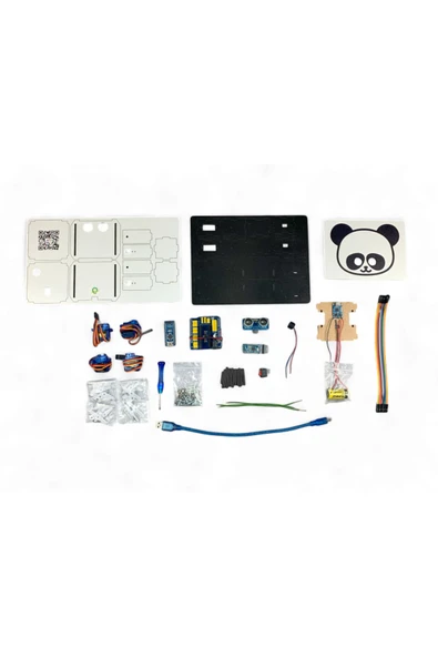 Lapin Deney Atölyesi LAPİNOTTO Özel Tasarım Ahşap STEM Robot Yap Bluetooth Destekli DIY Kendin Yap Robot Otto Robot - 4