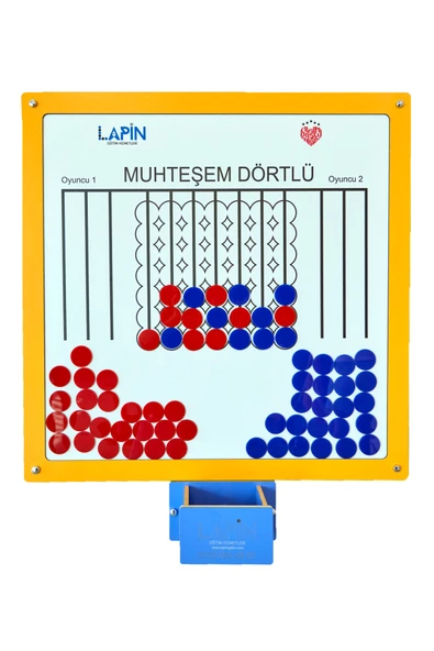 Lapin Deney Atölyesi Muhteşem Dörtlü – Dekoratif Duvar Oyunu, Ofis/Okul Ortak Alanlar için Oyunlar ürün görseli