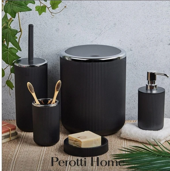 Perotti lisbone siyah 5 parça akrilik banyo seti takımı 13166syh ürün görseli