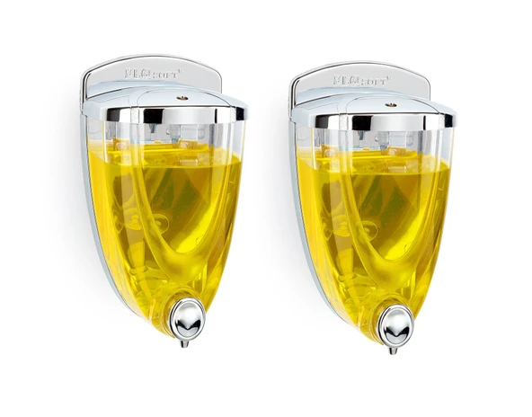 Duvara monteli 2 li flosoft sıvı sabunluk krom kaplama 650 ml. ürün görseli 1