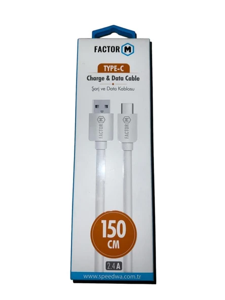 Factor M  Type-C Data Şarj Kablosu 150cm FM-2415T - Resim 4