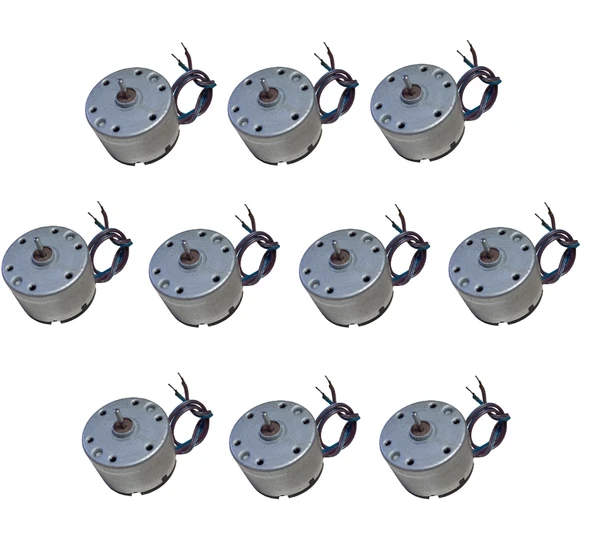 10 Adet 30cm Kablo Lehimli 6V DC Motor Hobi Oyuncak Elektrik Deney Motoru - 1