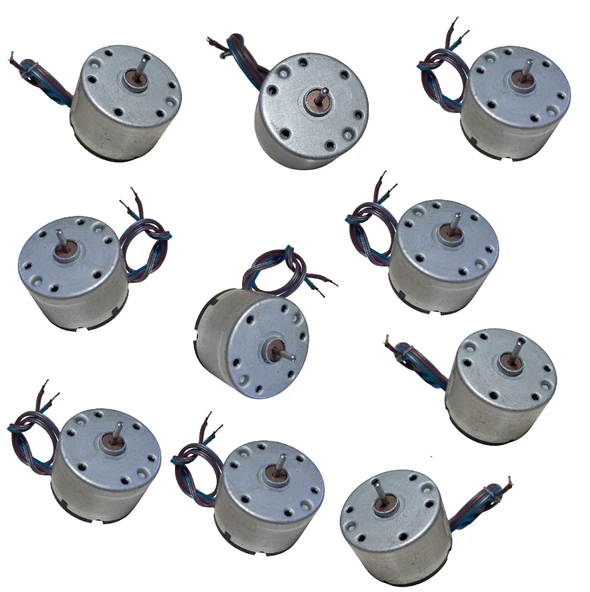 10 Adet 30cm Kablo Lehimli 6V DC Motor Hobi Oyuncak Elektrik Deney Motoru - 2