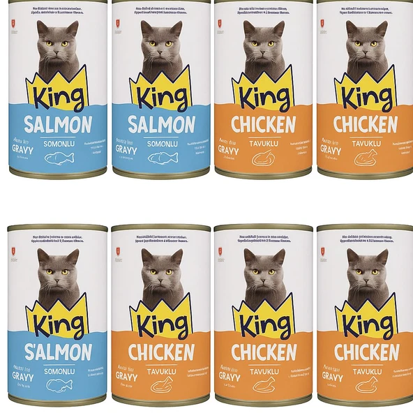 KİNG KEDİ KONSERVE 400 GR 12 ADET KARIŞIK ürün görseli