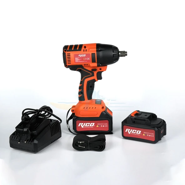 Rico 028-RE0007 21V Kömürsüz Şarjlı Somun Sıkma Makinesi 650 Nm Lastik Teker Bijon Sökme Tabanca - Resim 5