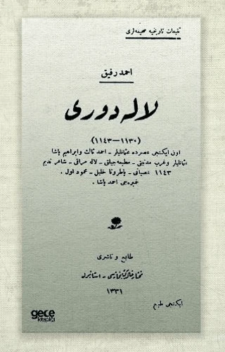 Lale Devri (Osmanlıca)/Ahmet Refik Altınay - 1