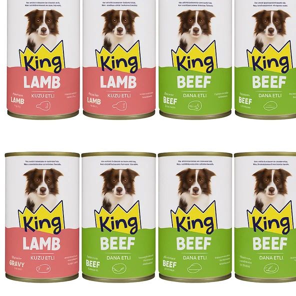 King Köpek Konserve 400 gr 12 li Karışık Yaş Mama ürün görseli