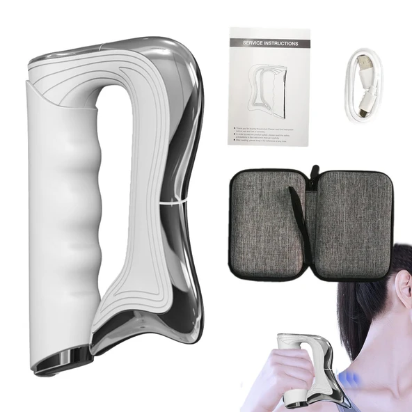 HyMark Elektrikli Fasya Bıçağı Boyun ve Omuz Kas Rahatlatıcı 3 Kademeli Titreşimli Masaj Aleti - Resim 7