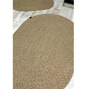 Jüt Hasır 2li Banyo Paspas Takımı-Bej Kırçıllı - 3