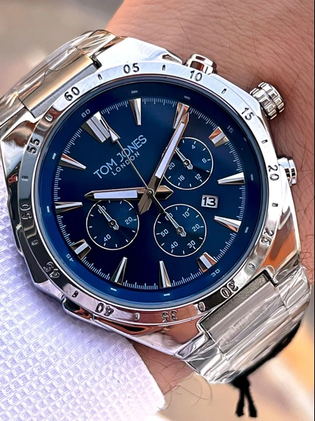 Tom Jones Çelik Kordon 3 Atm Suya Dayanıklı 2 Yıl Garantili Erkek Kol Saati TJE1.2389.7 ürün görseli