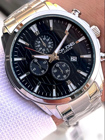 Tom Jones Çelik Kordon 3 Atm Suya Dayanıklı 2 Yıl Garantili Erkek Kol Saati TJE1.2389.2 ürün görseli