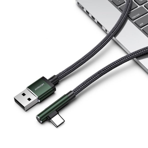 Joyroom S-1230N4 3A USB - Type-C Hızlı Şarj ve Data Kablosu Gaming Mint Yeşili