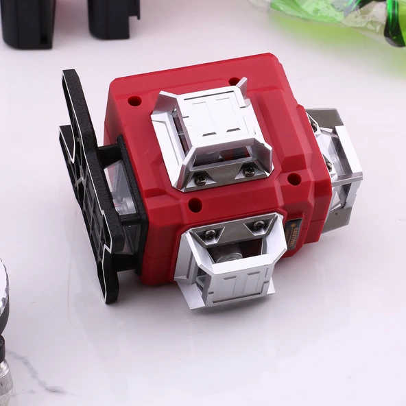 Çizgi Lazer Terazi 4D 2 Batarya Otomatik Seviye Ölçüm Cihazı Yeşil Lazeri Hizalama Tek ve Birlikte - Resim 3