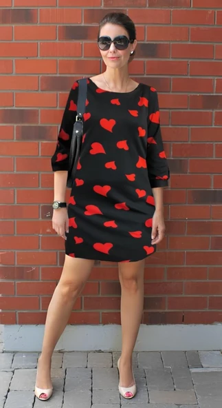 Kadın Uzun Kollu Bisiklet Yaka Dalgıç Mini Boy Elbise ürün görseli