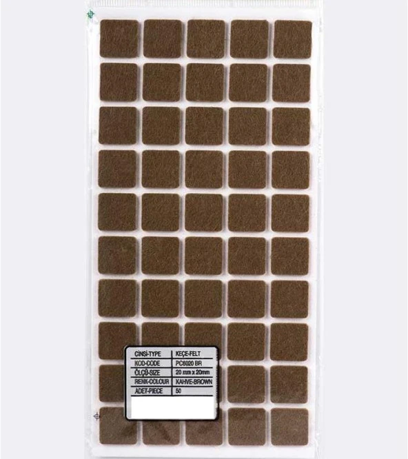 Gürçay Mobilya Altı Zemin Koruyucu Keçe 20*20mm