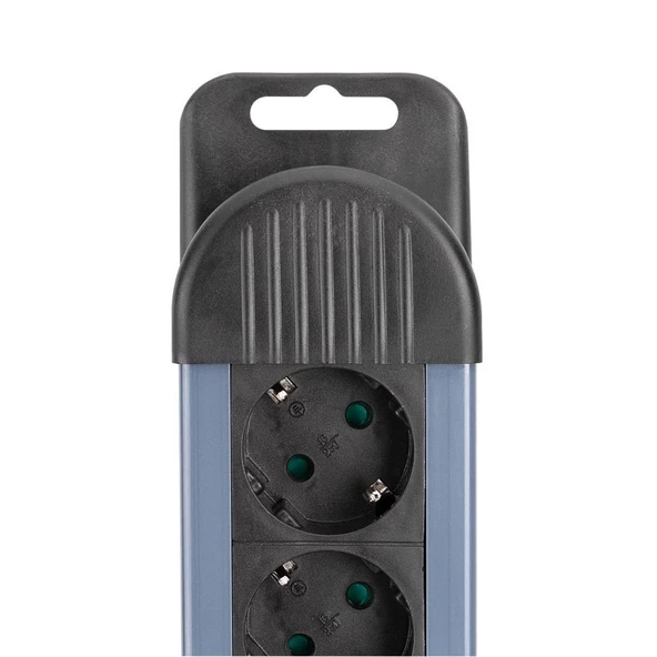 S-link SPGKS05 1.5m 3G1.5mm2 900 Joule 5Li Akım Kor. Gri Priz Çoklayıcı - 4