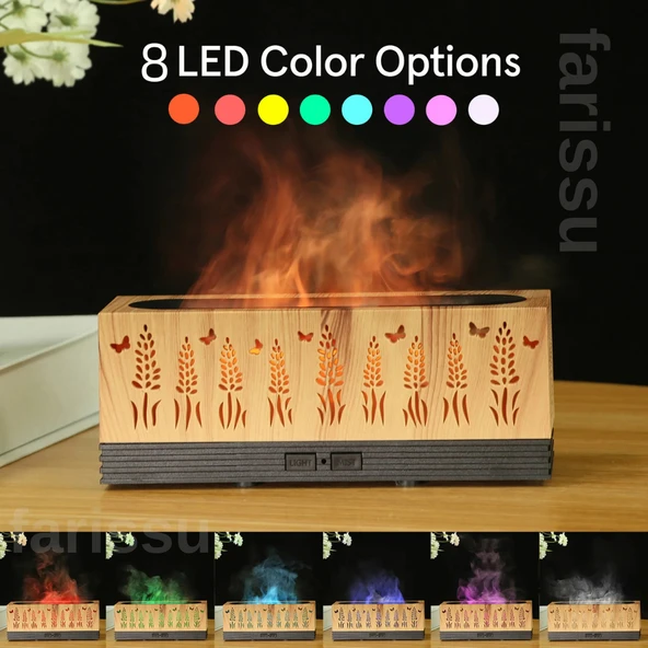 Alev Efektli Hava Nemlendirici ve Aroma Difüzör - 3