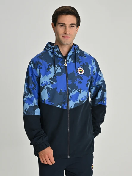 Fenerbahçe S.K. 25/26 Tribün Kamuflaj Yağmurluk Antrenman Jacket Eşofman Üstü Erkek Ceket - Resim 2