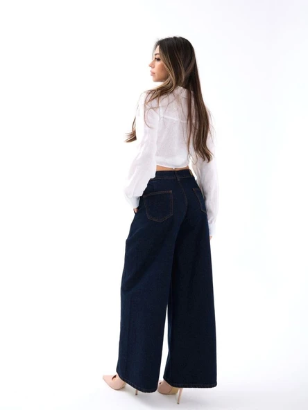 7437 KOT PANTOLON-MAVİ - Resim 5