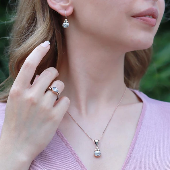 Zirconia Gümüş Otantik Set ürün görseli 1